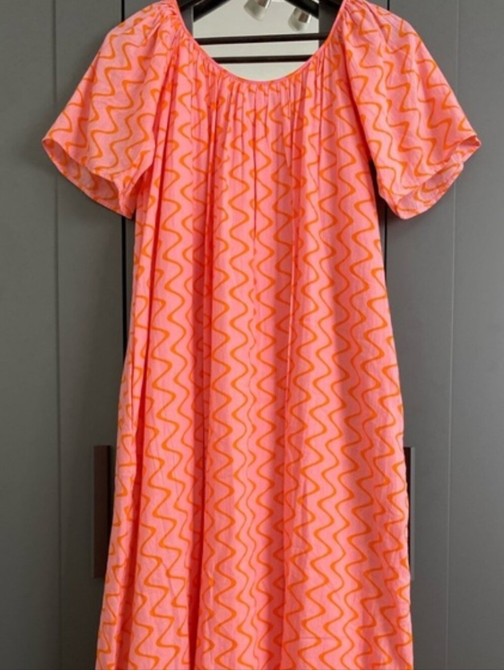 Zara * Maxi Long Beach Print Dress Pink Flowy Boho Size XS - Picture 12 of 13